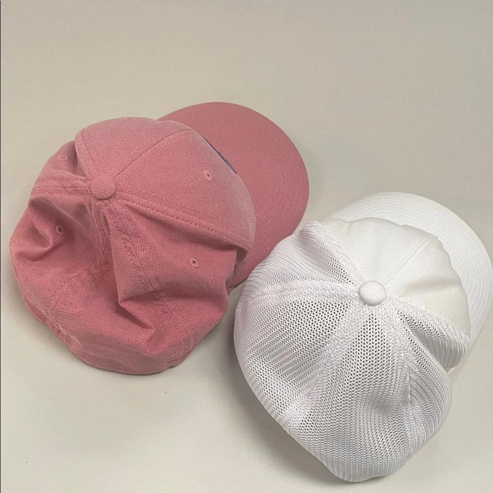 Travis Mathew Pink & White Men’s Fitted ball Caps size L / XL